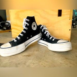 Converse High top Platforms black and white